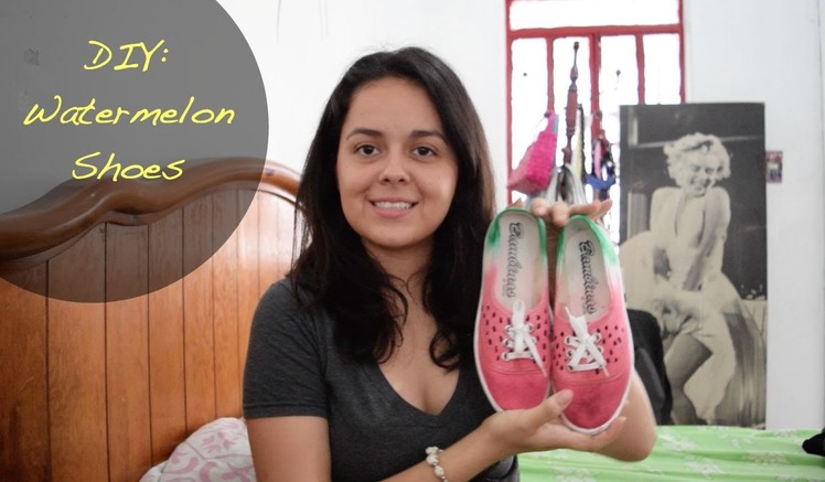 DIY: Watermelon Shoes. Tutorial: Tenis de Sandía