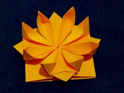 Easy Origami flower. 3d paper flower.  Great decor for gift box.  Ideas for Mother's day