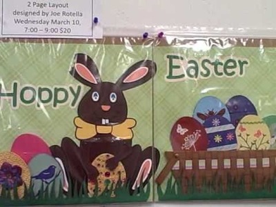 "Hoppy Easter" 2 Page Interactive Easter Bunny Scrapbook Layout