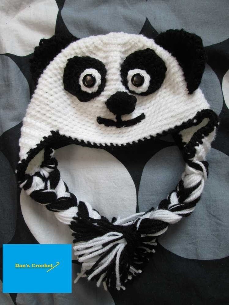 How to Crochet an Adult Panda Hat Part 1