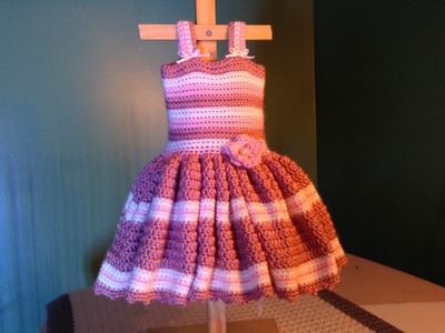 How to Crochet Easy Baby Dress - for newborn photos