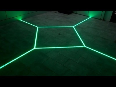 How to LED floor tiling system DIY make your floor interactive Aluminium LED Light tilebar profile