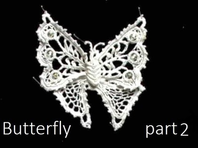 How to make a butterfly in Irish Crochet Lace, part 2 body