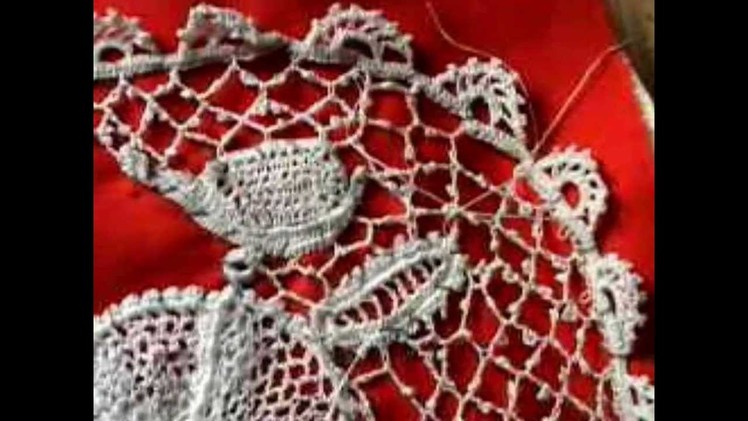Irish Crochet Lace, finished bonnet