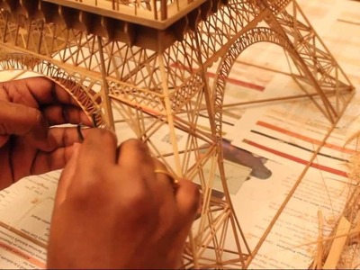 Making of Eiffel Tower with Bamboo Sticks - Bamboo Eiffel Tower