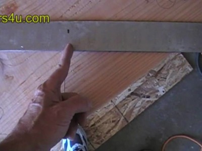 Marking Bottom Tread on Stair Stringer With Framing Square