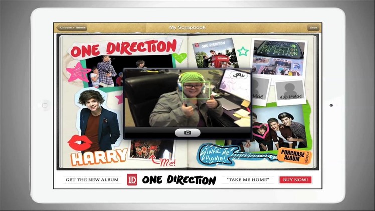 One Direction Scrapbook App for iPad.iPhone