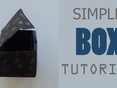 Origami Box with Lid Tutorial - one sheet of paper