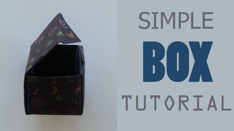 Origami Box with Lid Tutorial - one sheet of paper