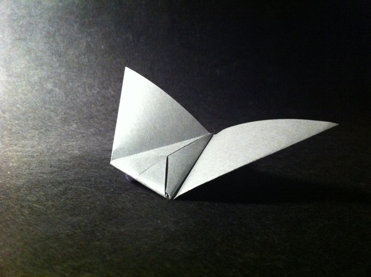 Origami Paper Plane. Flying Wing