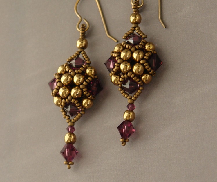 Sidonia's handmade jewelry - Beaded Art Deco Style Earrings