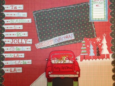Super Easy Christmas Scrapbook Layout