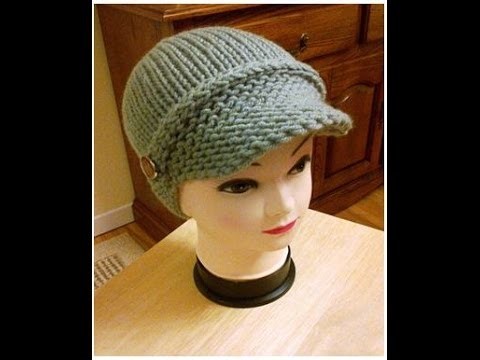 #5 Addi Newsboy Hat.Loom Knitted Visor Part 2