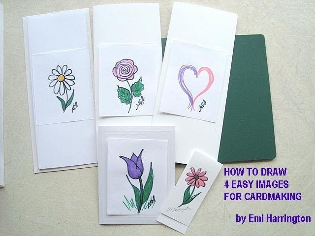 CARDMAKING, drawing 101, 4 easy designs to draw.
