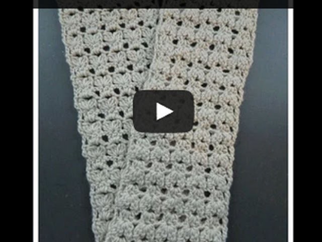 Cozy Crochet Flat Bobble Shell Scarf - Beginner Level