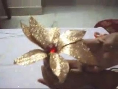 Creative crafts part 5 -flower making with gold rexin