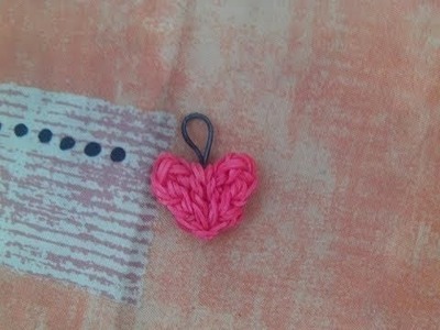 DIY cuore con elastici rainbowloom heart charms
