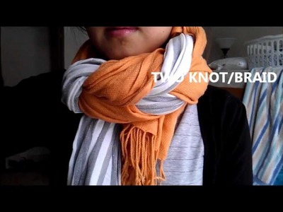 DIY: How to Knot.Braid Two Scarves [Wear 2 at Once]