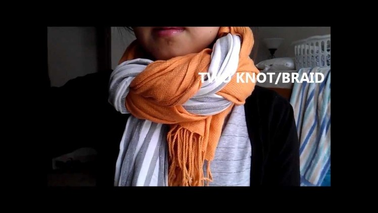 DIY: How to Knot.Braid Two Scarves [Wear 2 at Once]