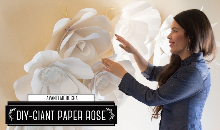 DIY How to Make a Paper Flower Backdrop "Rose". Como Hacer un Mural de Flores de Papel "Rosa"
