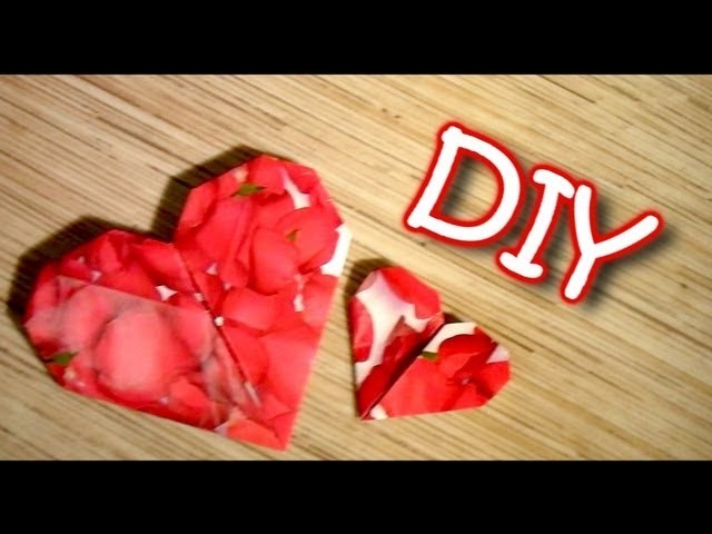 DIY Origami Heart - Paper Heart With Pocket For Present