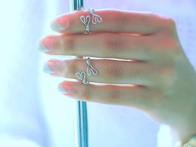 DIY Upper-Finger Wire Heart Ring