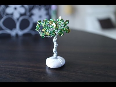 Drvce sa sitnim perlicama. How to make a wire tree with small beads?