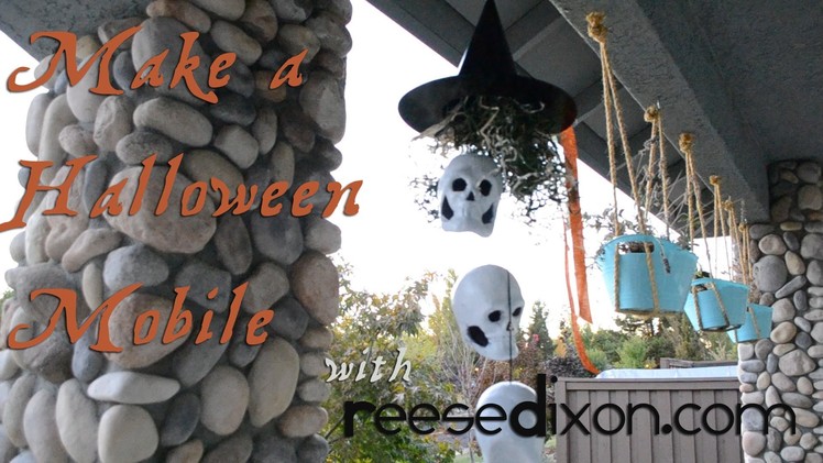 Halloween Crafts: Make a Witch and Skulls Mobile
