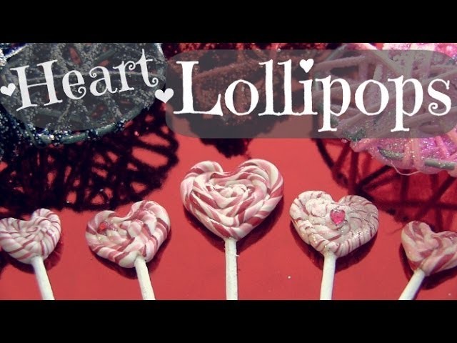 Heart Lollipop - Polymer Clay Charm - How To - Valentine's Day