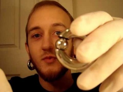 How to insert large gauge captive bead rings and segment rings, body jewelry, ear stretching