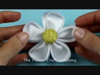 How to Make a Kanzashi Flower - Tutorial