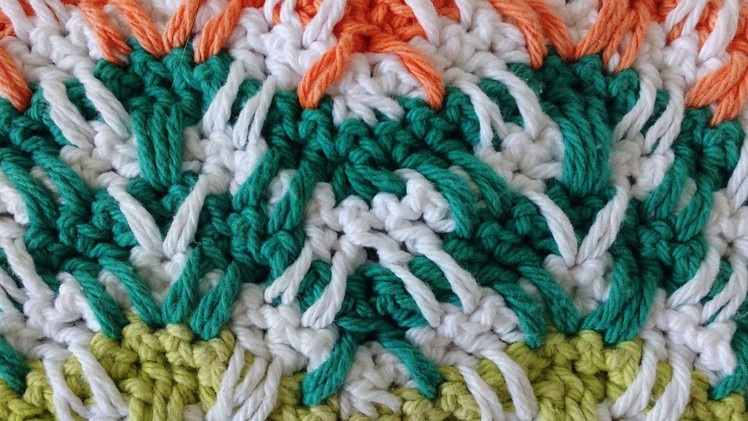 Mosaic Plaid Ripple Free Crochet Pattern - Right Handed