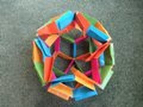 Origami - modular - actino origami - flexiball - tutorial -dutchpapergirl