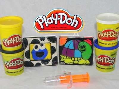 Play-Doh Cookie Monster and Play Doh Turtle Make 'N Display Create-a-Frame Play Doh Picture Frame
