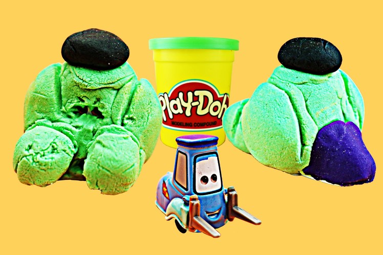 Play-Doh Superheros The Hulk Tutorial DIY Play Doh Disney Cars Toy Guido The Incredible Hulk
