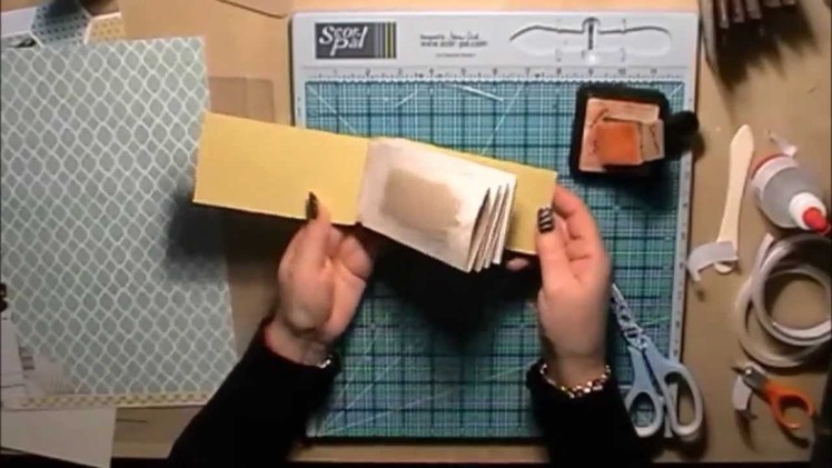 Toilet Roll Mini Scrapbook Album Tutorial with a Hinge System