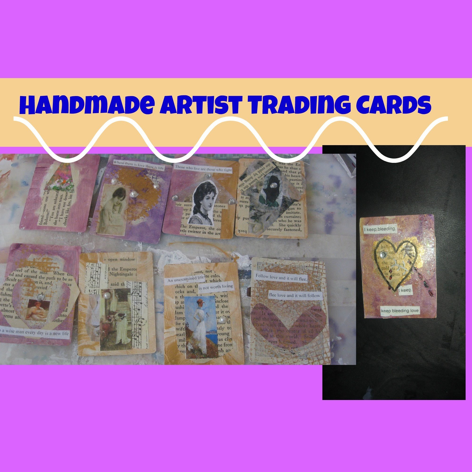 Butterfly ATC'S  Cards Tutorial. Artist Trading Cards for Beginners.How to make ATC cards
