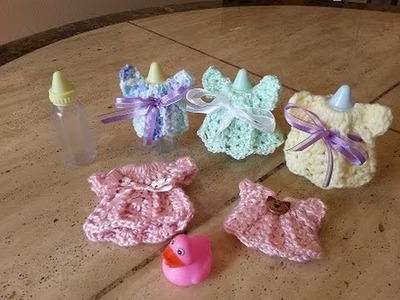 Crochet Quick and Easy Baby Shower Dress Favor DIY Tutorial