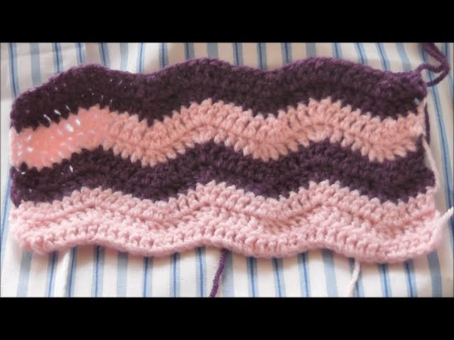 Crochet zigzag pattern  - slow tutorial