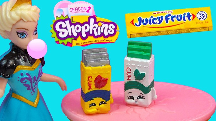 Custom Shopkins Season 2  Wrigleys Juicy Fruit Bubble Yummy Gum DIY Painted Craft Toy