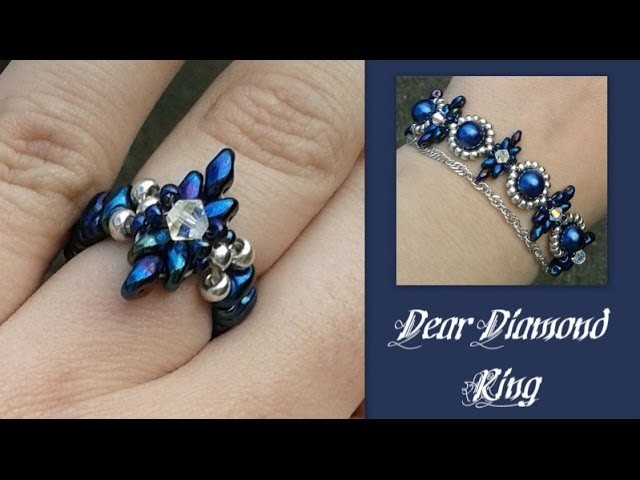Dear Diamond Ring Beading Tutorial by HoneyBeads1