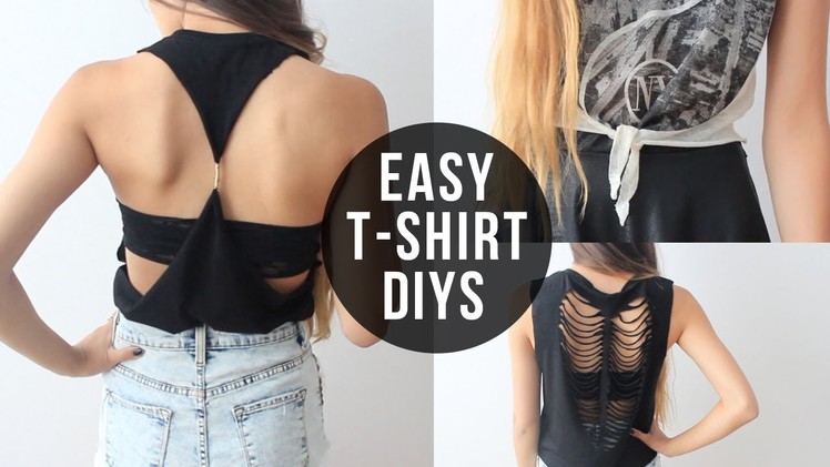 DIY: 3 Easy T-Shirt Reconstructions | LaurDIY