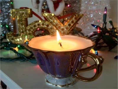 DIY Christmas Gifts: Teacup Candles (Day 9)