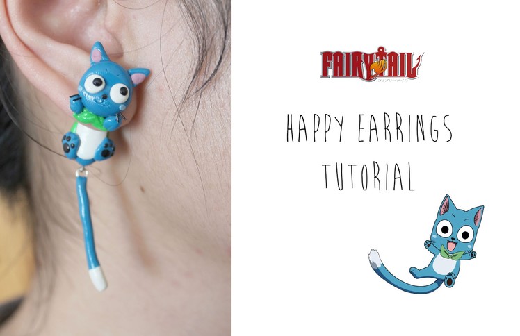 DIY Happy Fake Gauge Earrings Polymer Clay Tutorial | Fairy Tail