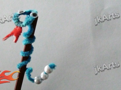 DIY How to make Pencil Top Snake (Easy Craft for kids ) - JK Arts 304