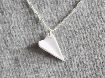 DIY: Paper Airplane Polymer Clay Necklace