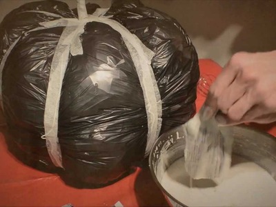DIY Paper Mache Pumpkin Halloween How-to