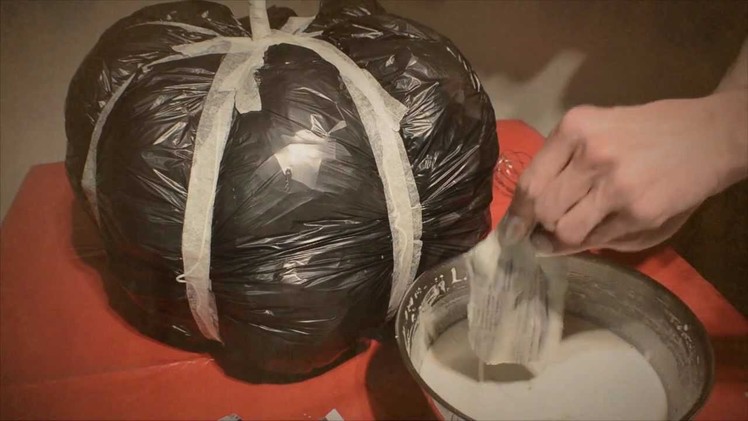 DIY Paper Mache Pumpkin Halloween How-to
