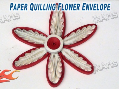 DIY Paper Quilling Flower Envelope JK Arts 275