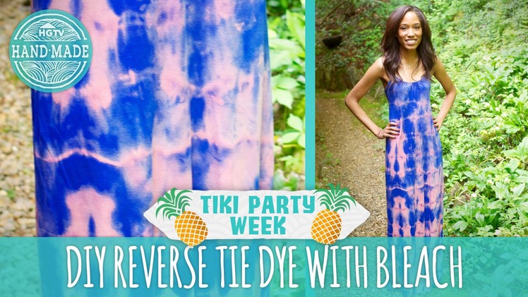 DIY Reverse Tie Dye with Bleach - Tiki Party Week - HGTV Handmade